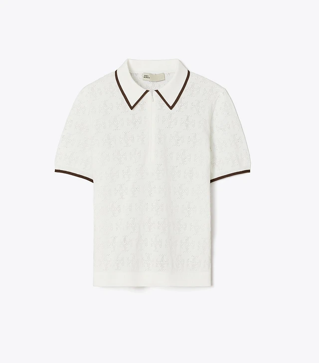 ポロシャツ！送料&関税込み★Tory Burch★COTTON POINTELLE POLO ポロシャツ！送料&関税込み☆Tory Burch☆COTTON POINTELLE POLO