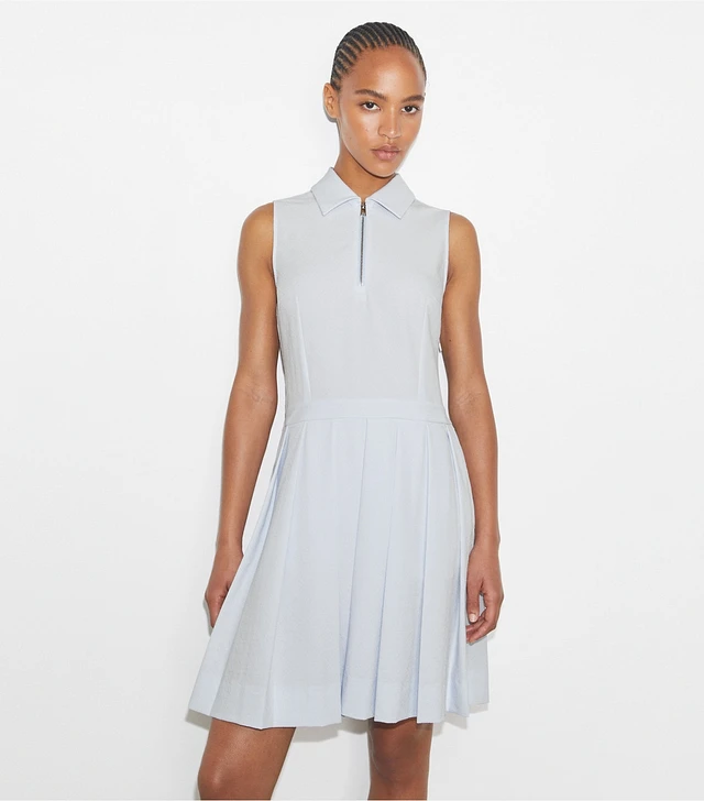 Tory Burch T Monogram Pointelle Pleated Dress | The Summit