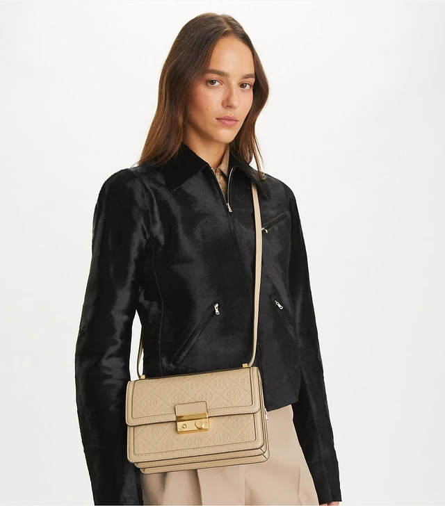 Tory Burch T Monogram Leather Shoulder Bag | The Summit