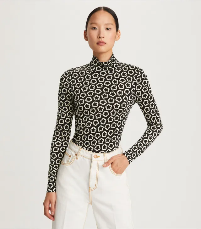 Marimekko Jakala Unikko Jersey Turtleneck Top | The Summit