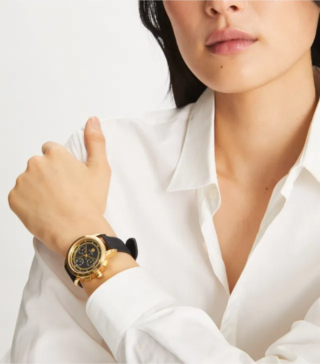 Tory Burch Clock Watch, Gold-Tone Stainless Steel | The Summit