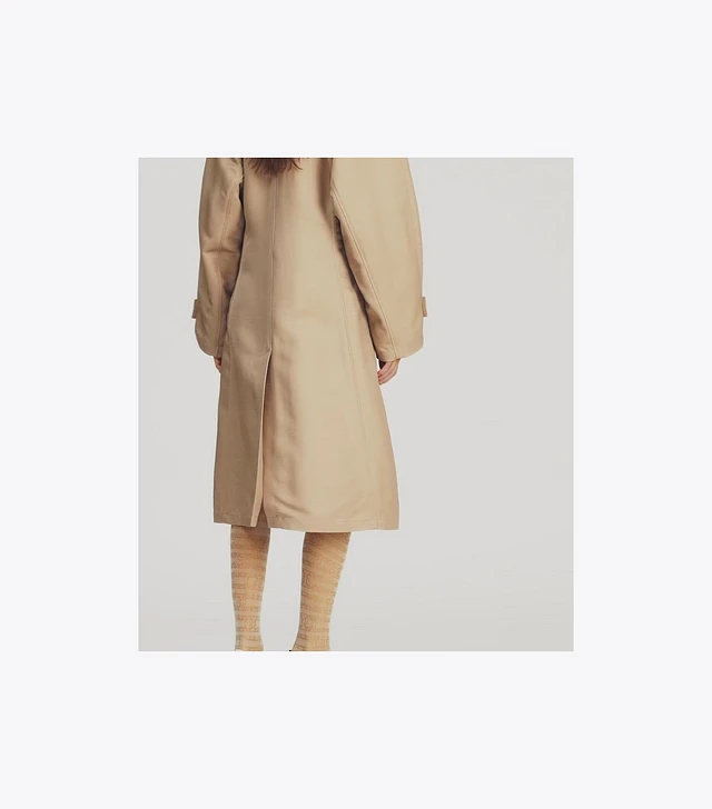 【TORY SPORT】TECHNICAL BONDED COTTON TRENCH Patent Trench Coat: Women's Designer Coats | Tory Burch