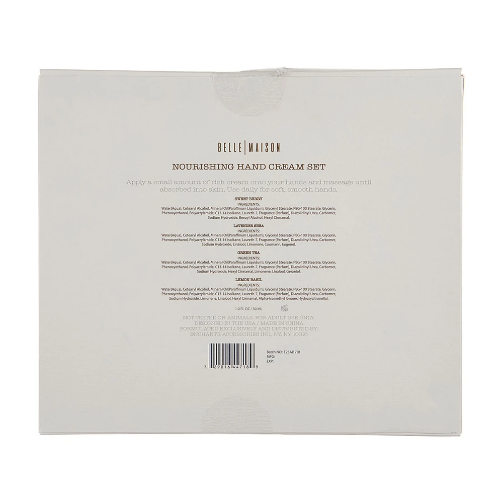 Belle Maison Hand Cream Collection, Pack of 4 at Hamilton Place in