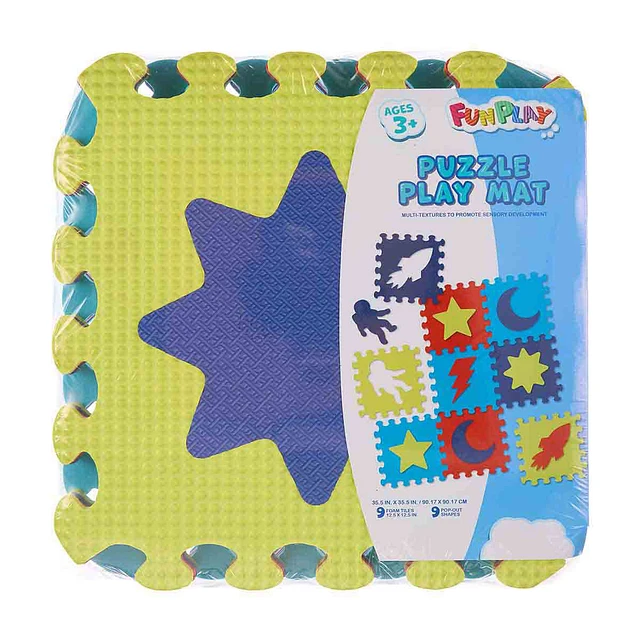 No Brand FunPlay Space Puzzle Play Mat, 9 piece at Hamilton Place