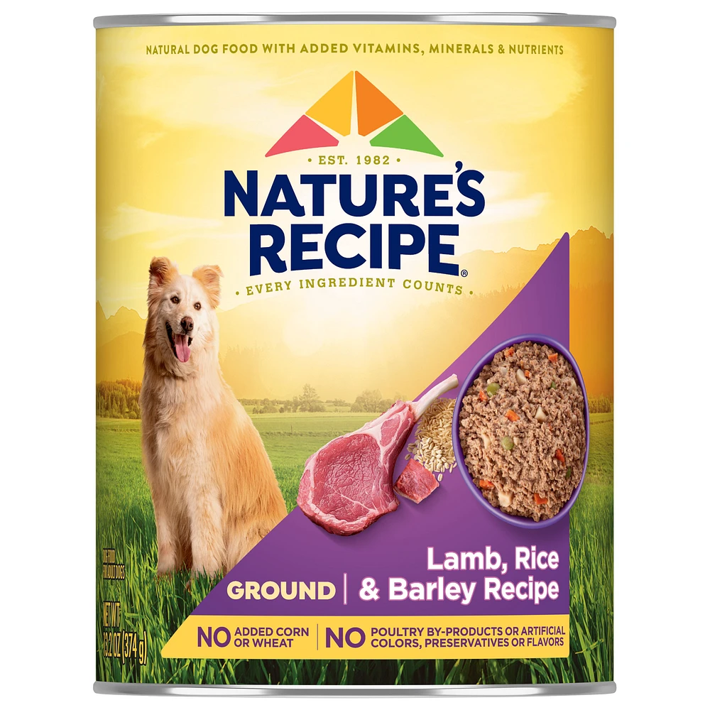 Nature's recipe dog food ingredients hotsell