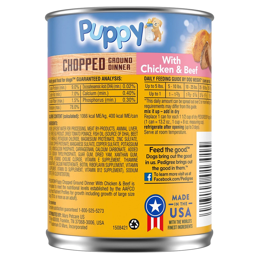 Pedigree canned dog food calories hotsell