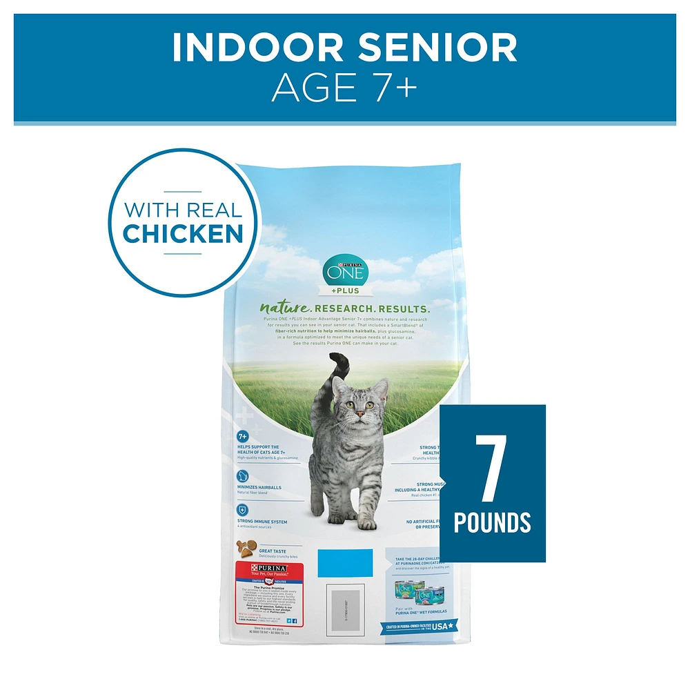 Purina ONE Plus Vibrant Maturity Senior Cat Dry Food Chicken