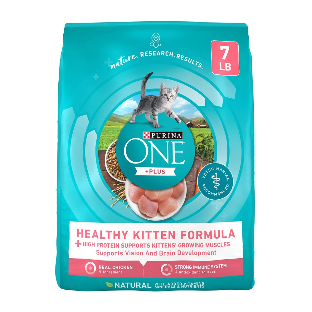 Purina ONE Plus Healthy Kitten Dry Cat Food Chicken High