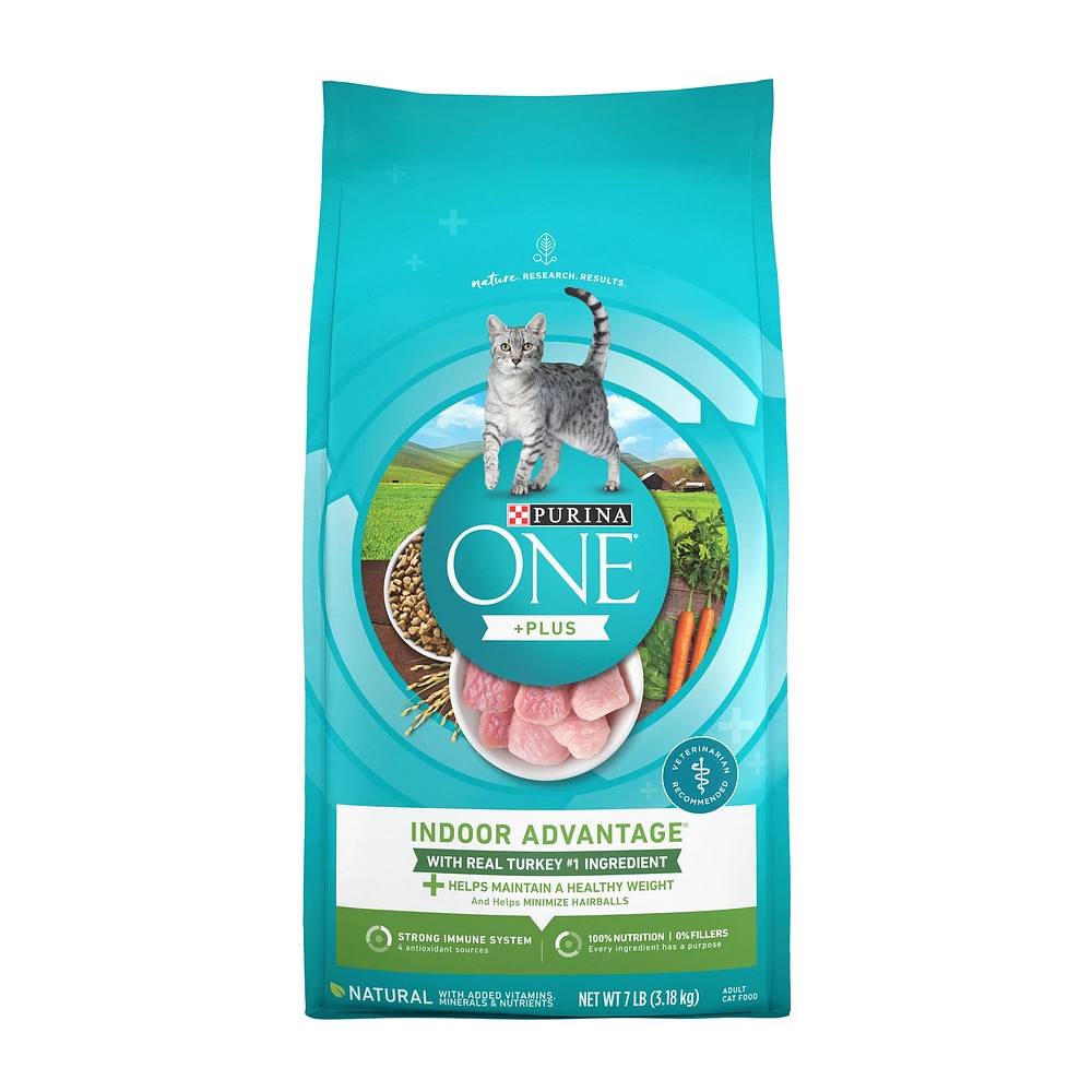 Purina ONE Plus Indoor Advantage Adult Cat Dry Food Turkey