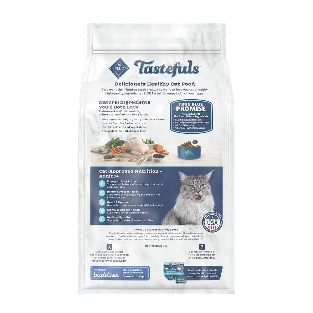 Blue Buffalo Tastefuls Senior Dry Cat Food Natural Chicken