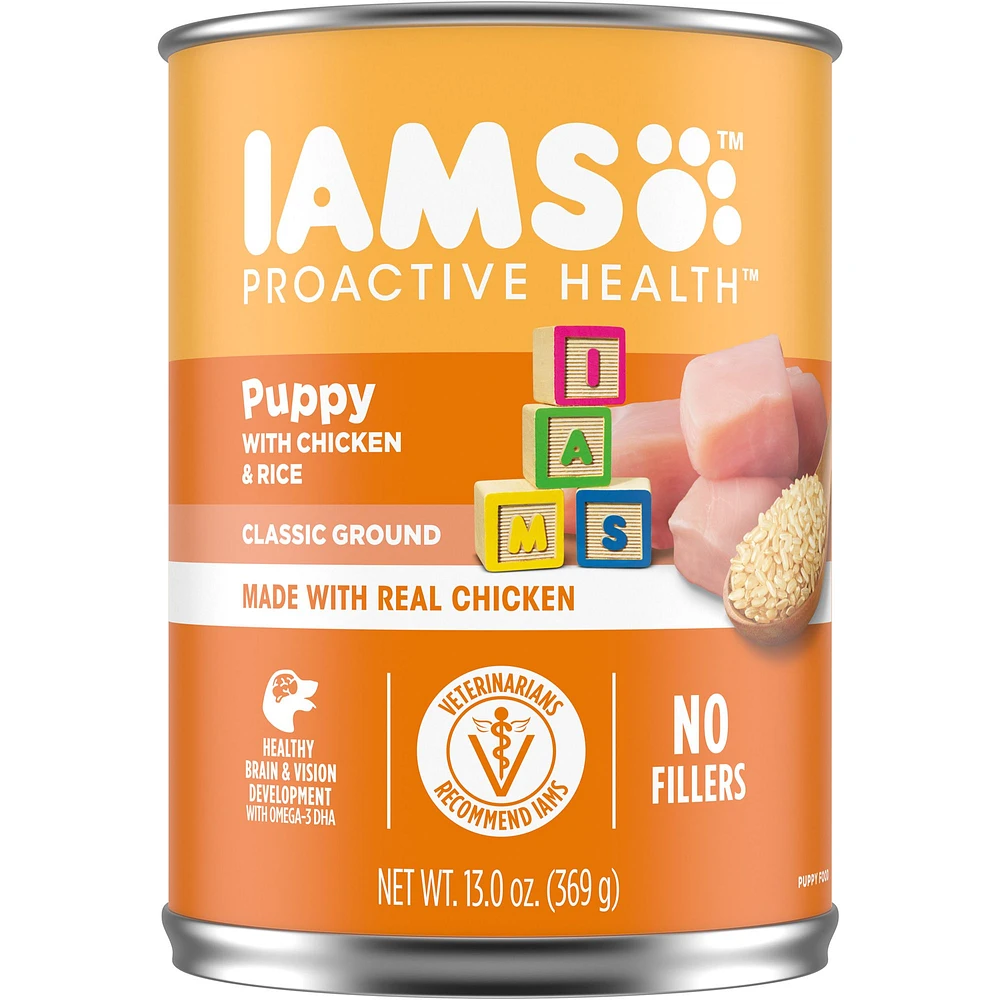 IAMS Proactive Health Puppy Wet Dog Food Pate 13 OZ The