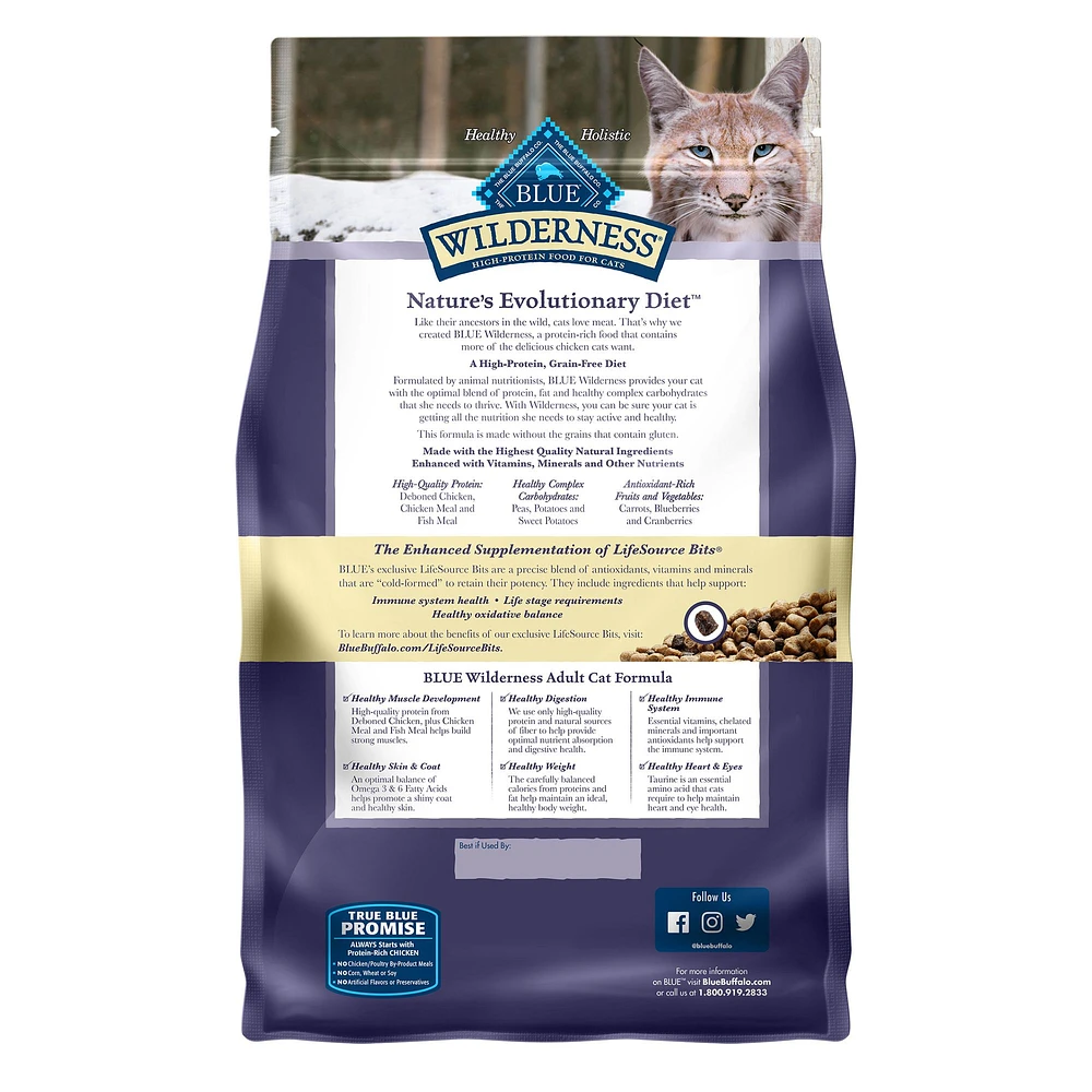 Blue Buffalo Wilderness Adult Dry Cat Food Grain Free The