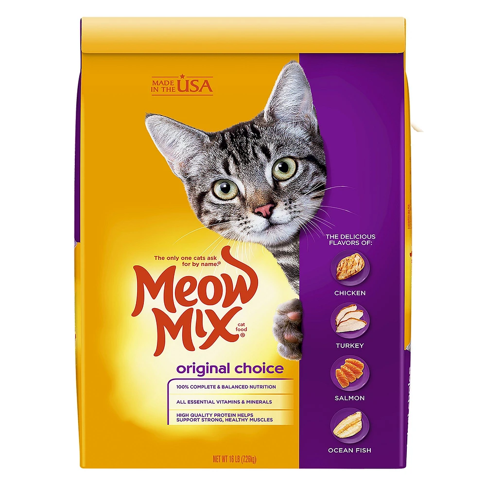 Meow Mix Original Choice Dry Cat Food All Ages Chicken Turkey