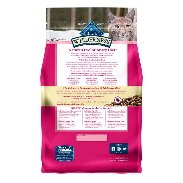 Blue Buffalo Wilderness Adult Dry Cat Food Grain Free The