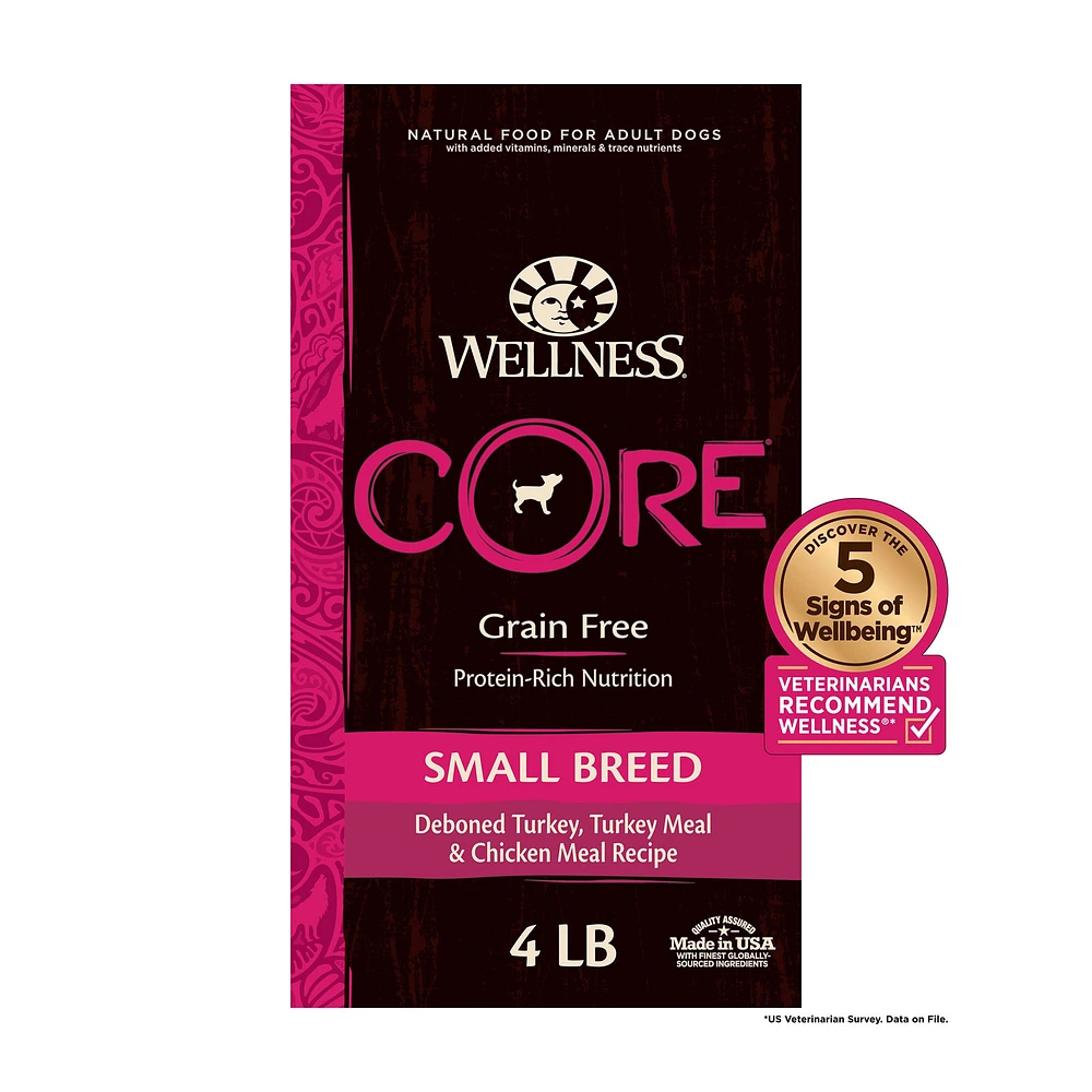 Wellness CORE Small Breed Adult Dry Dog Food Natural Grain