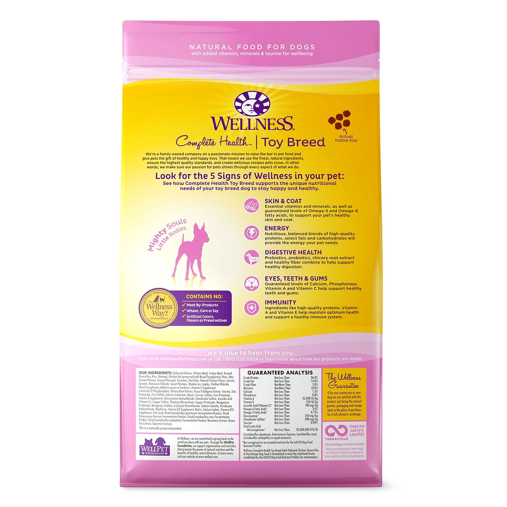 Wellness Complete Health Natural Toy Breed Adult Dry Dog Food