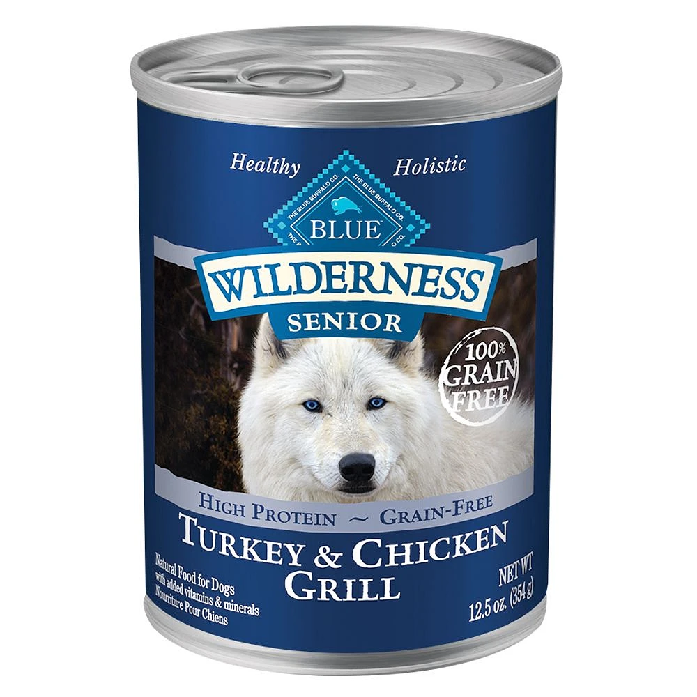 Blue Buffalo Wilderness Senior Wet Dog Food Grain Free 12.5 Oz