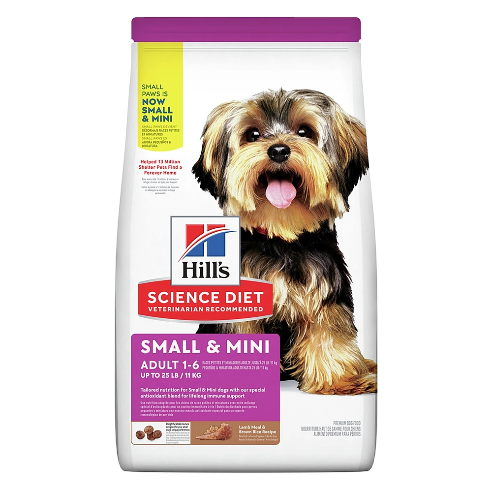 Hill s Science Diet Adult Small Paws Dry Dog Food Lamb Meal