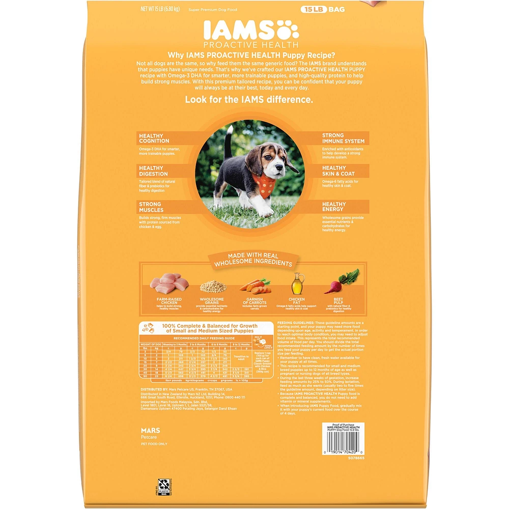 IAMS Proactive Health Puppy Dry Dog Food Healthy Development