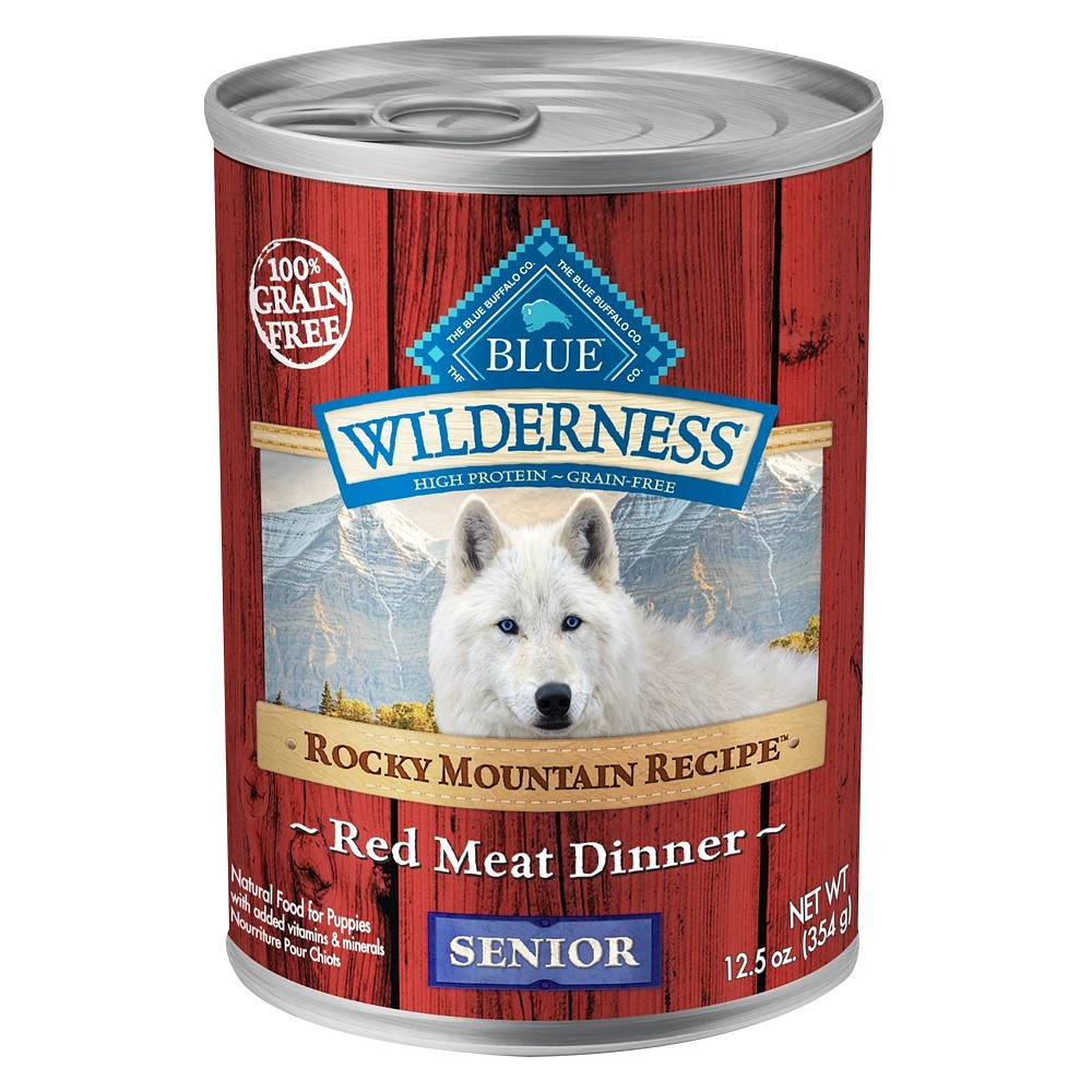 Blue Buffalo Wilderness Senior Wet Dog Food Grain Free Natural 12.5 Oz