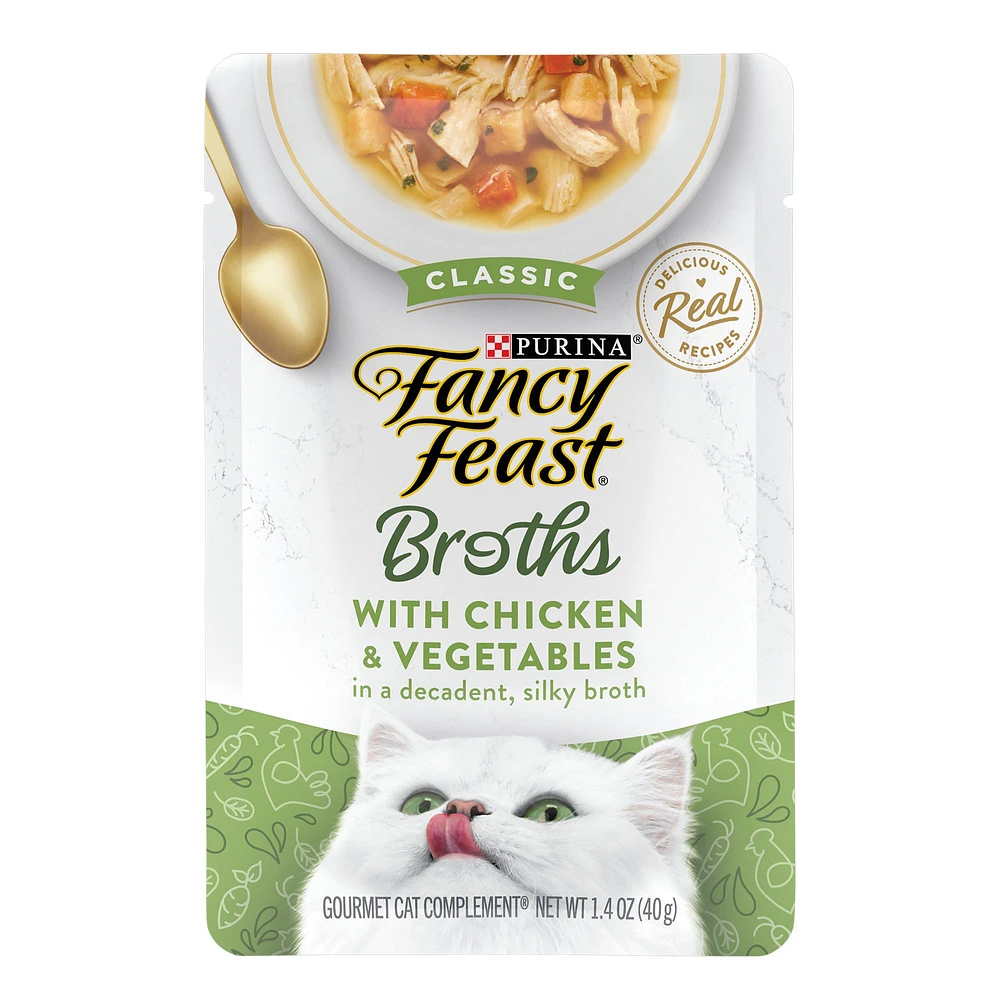 Fancy Feast Broths Adult Cat Wet Food 1.55 oz. Limited