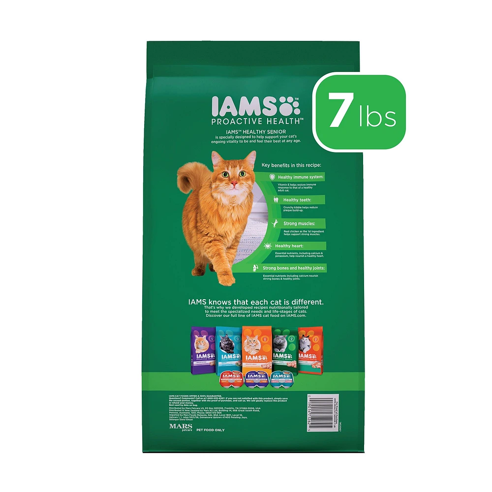 IAMS Proactive Health Senior Dry Cat Food Healthy Aging