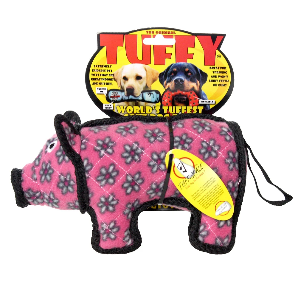 TUFFY Junior Pig Dog Toy Tough Plush The Market Place