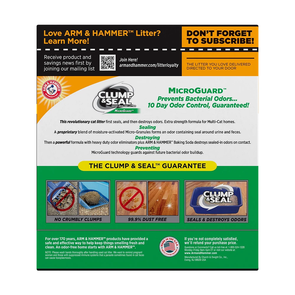 Arm & hammer clump & seal microguard litter best sale