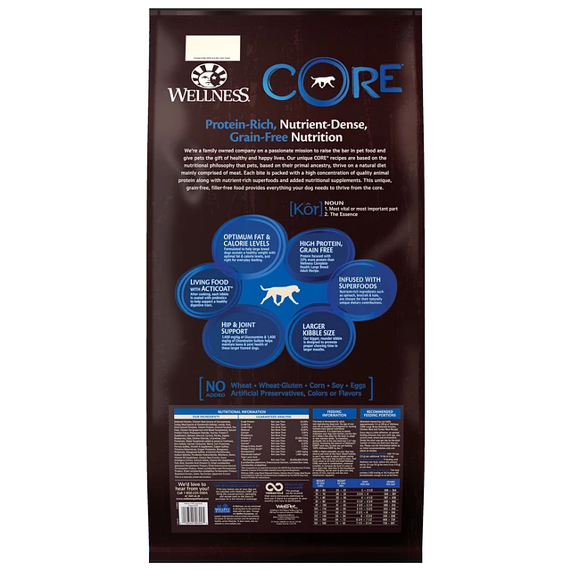 Wellness CORE Small Breed Adult Dry Dog Food Natural Grain