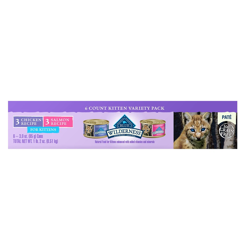 Blue Buffalo Wilderness Kitten Wet Cat Food Grain Free 18 Oz