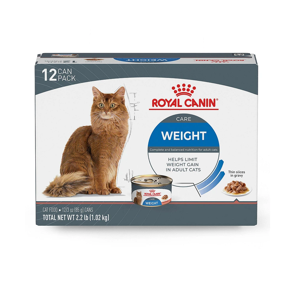 Royal Canin Feline Care Nutrition Weight Care Adult Cat Slices in Gravy Wet Food 3 oz can 12 ct