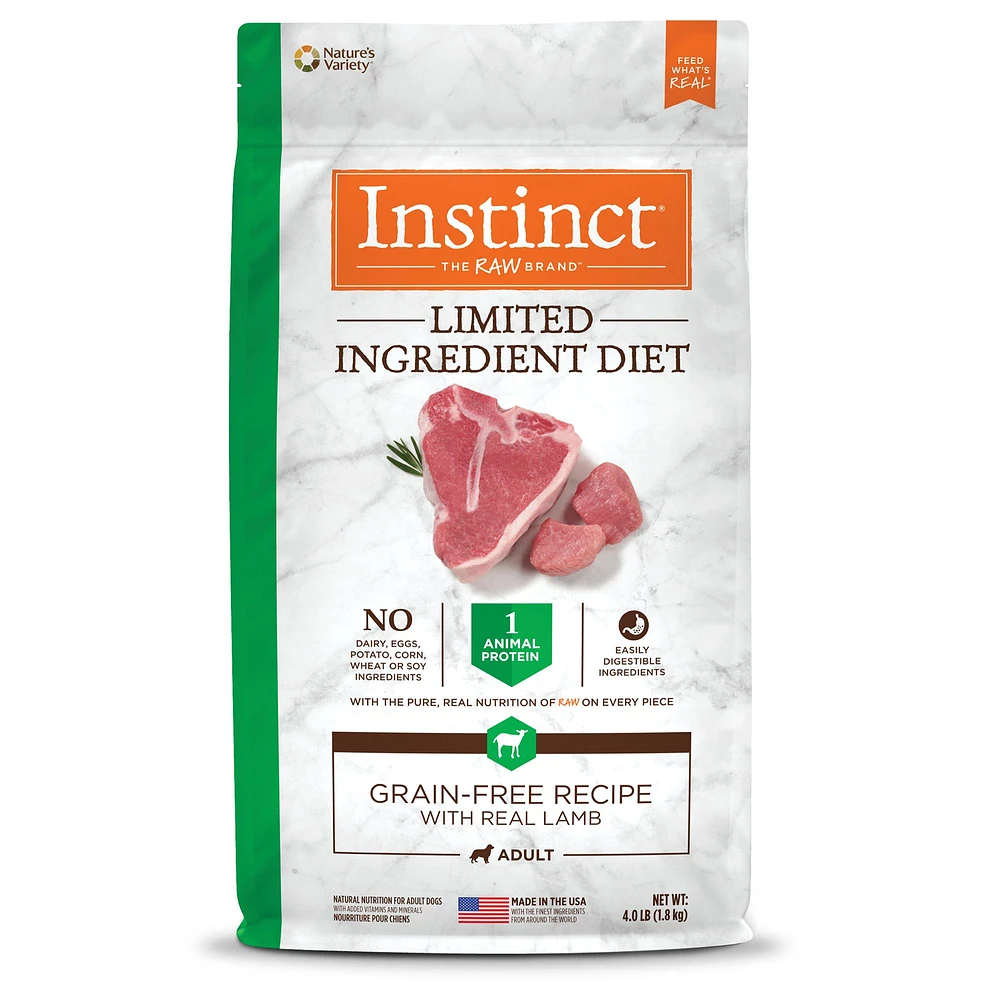 Instinct Limited Ingredient Diet Adult Dry Dog Food Natural Grain Free Raw