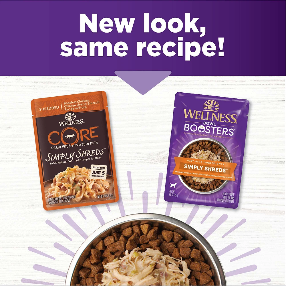 Wellness Bowl Boosters Simply Shreds All Life Stage Dog Food