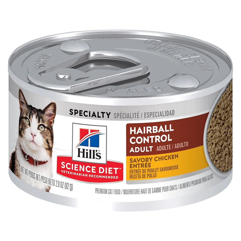 Hill s Science Diet Hairball Control Adult Wet Cat Food 2.9 oz