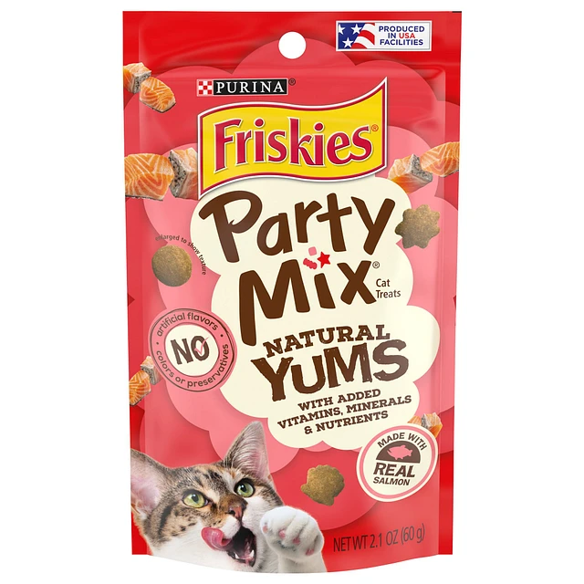 Friskies Purina Friskies Party Mix Natural Yums Adult Cat Treats