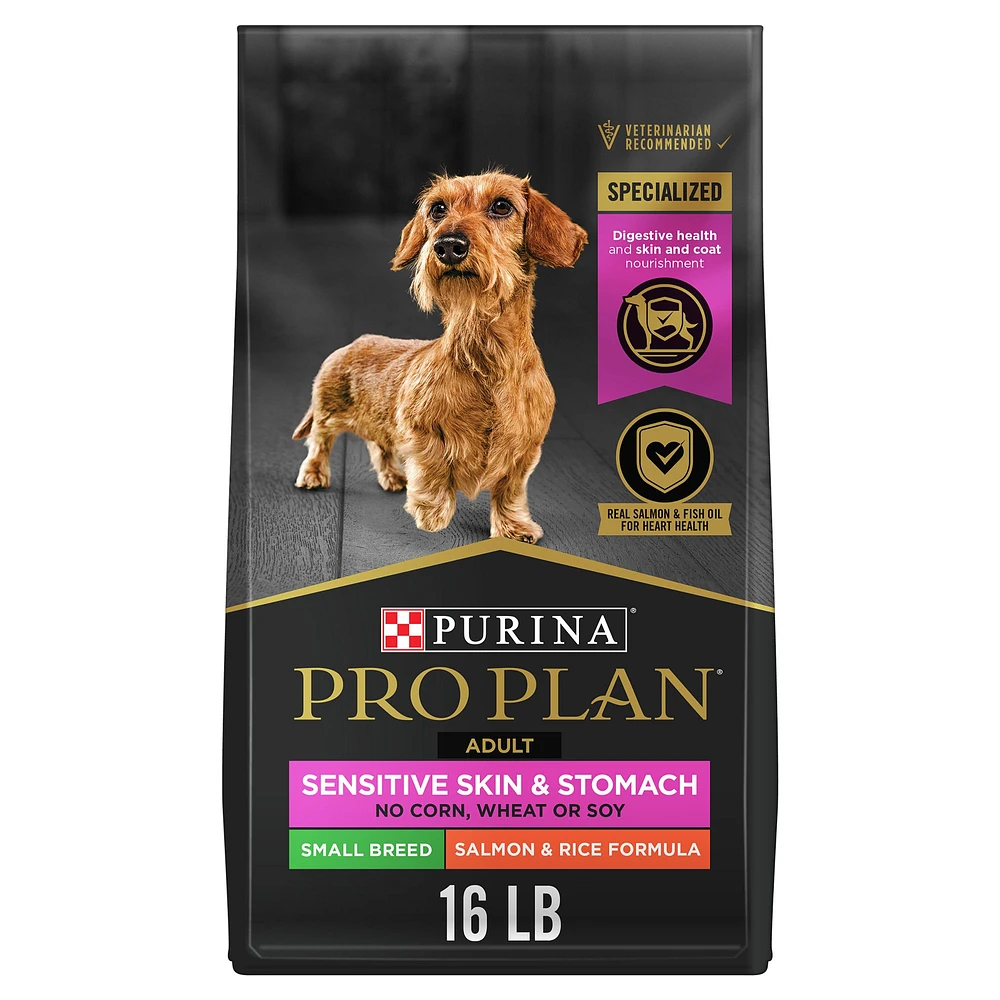 Purina Pro Plan Specialized Small Breed Adult Dry Dog Food Sensitive Skin Stomach Salmon Rice