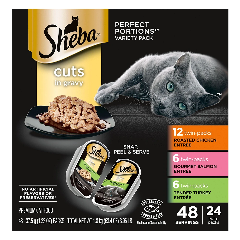 Sheba Perfect Portions Adult Wet Cat Food Cuts in Gravy The