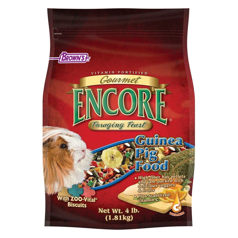 Brown s Encore Gourmet Foraging Feast Guinea Pig Food The