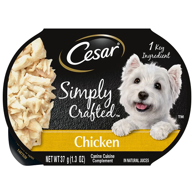 Cesar Simply Crafted Adult Wet Dog Food Meal Topper Grain