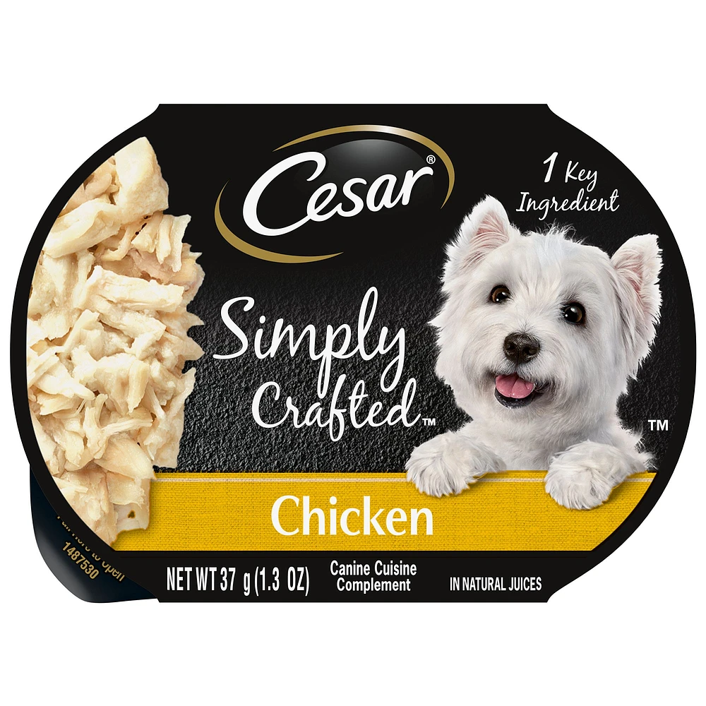 Cesar Simply Crafted Adult Wet Dog Food Meal Topper Grain Free 1.30 Oz