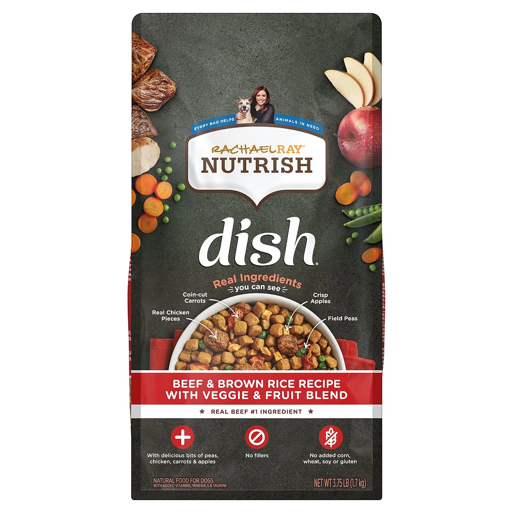 Rachael Ray Nutrish Dish Dry Dog Food All Life Stage Beef The