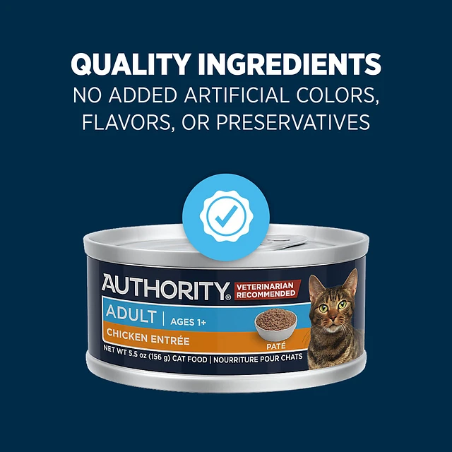 Authority Everyday Health Indoor Cat Wet Food 5.5 Oz Pate With Grain