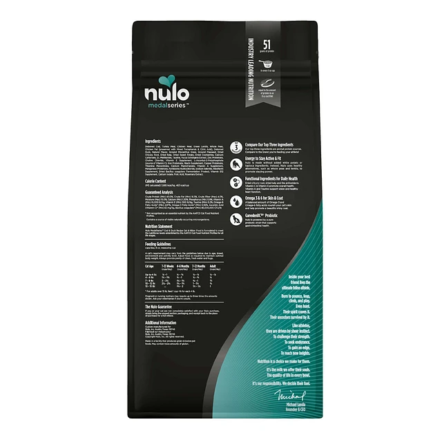 Nulo MedalSeries All Life Stages Dry Cat Food Grain Free Cod