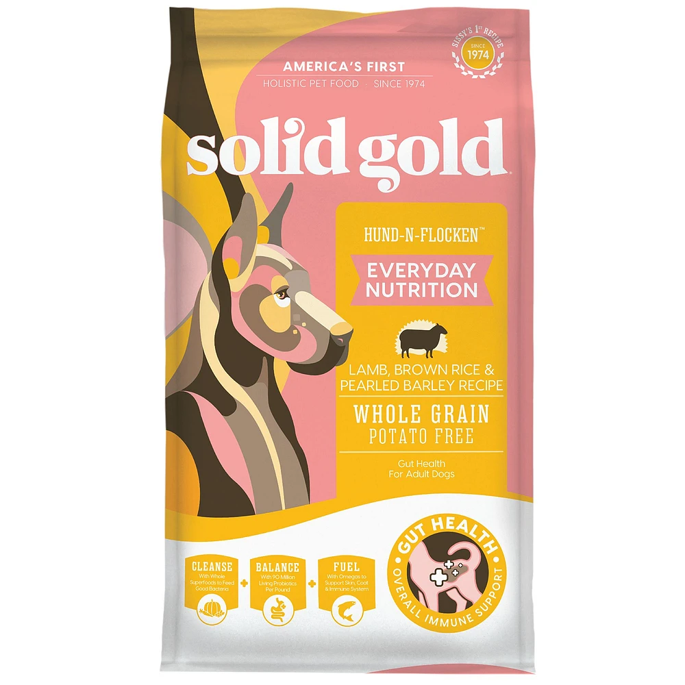 Solid Gold Hund N Flocken Adult Dry Dog Food Potato Free Lamb