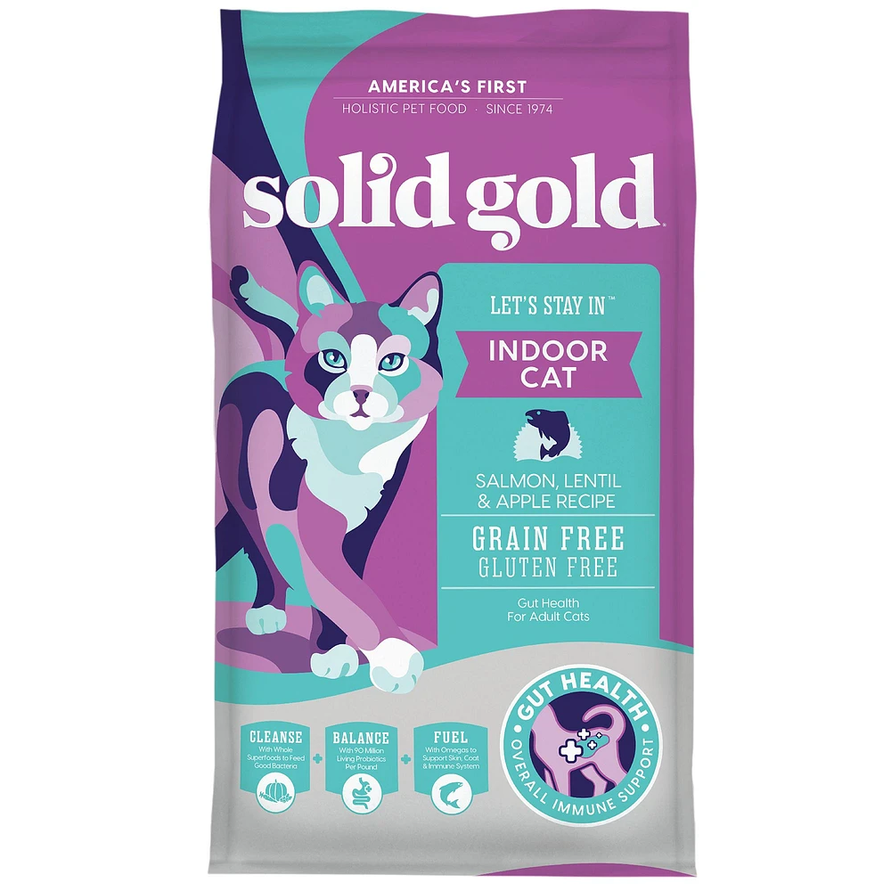 Solid Gold Let s Stay In Indoor Adult Cat Food Grain Free The