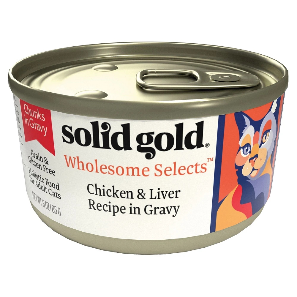 Solid Gold Wholesome Selects Adult Cat Food Chunks Grain Free