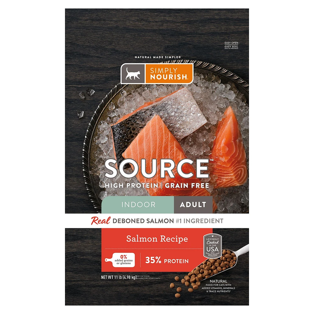 Simply Nourish Source Indoor Cat Dry Food Salmon Natural High