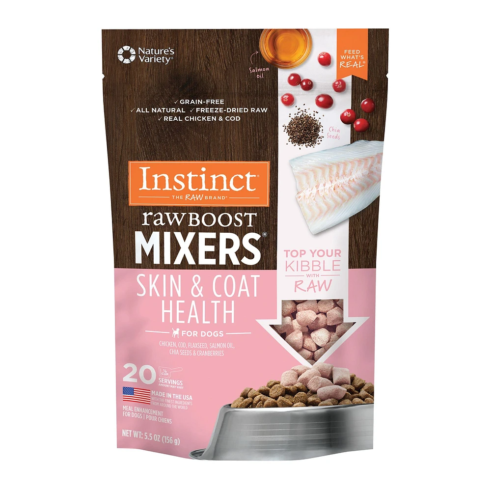 Instinct Raw Boost Mixers Skin Coat Health Dog Food Topper