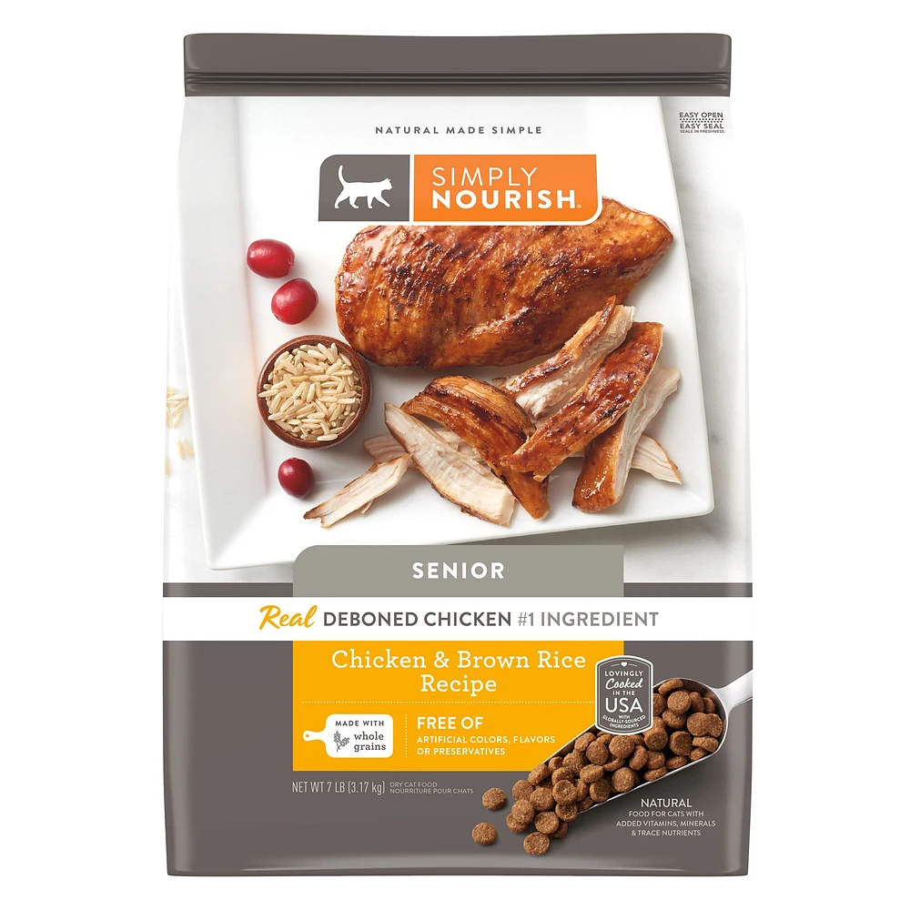 Simply Nourish Original Senior Cat Dry Food Chicken Rice