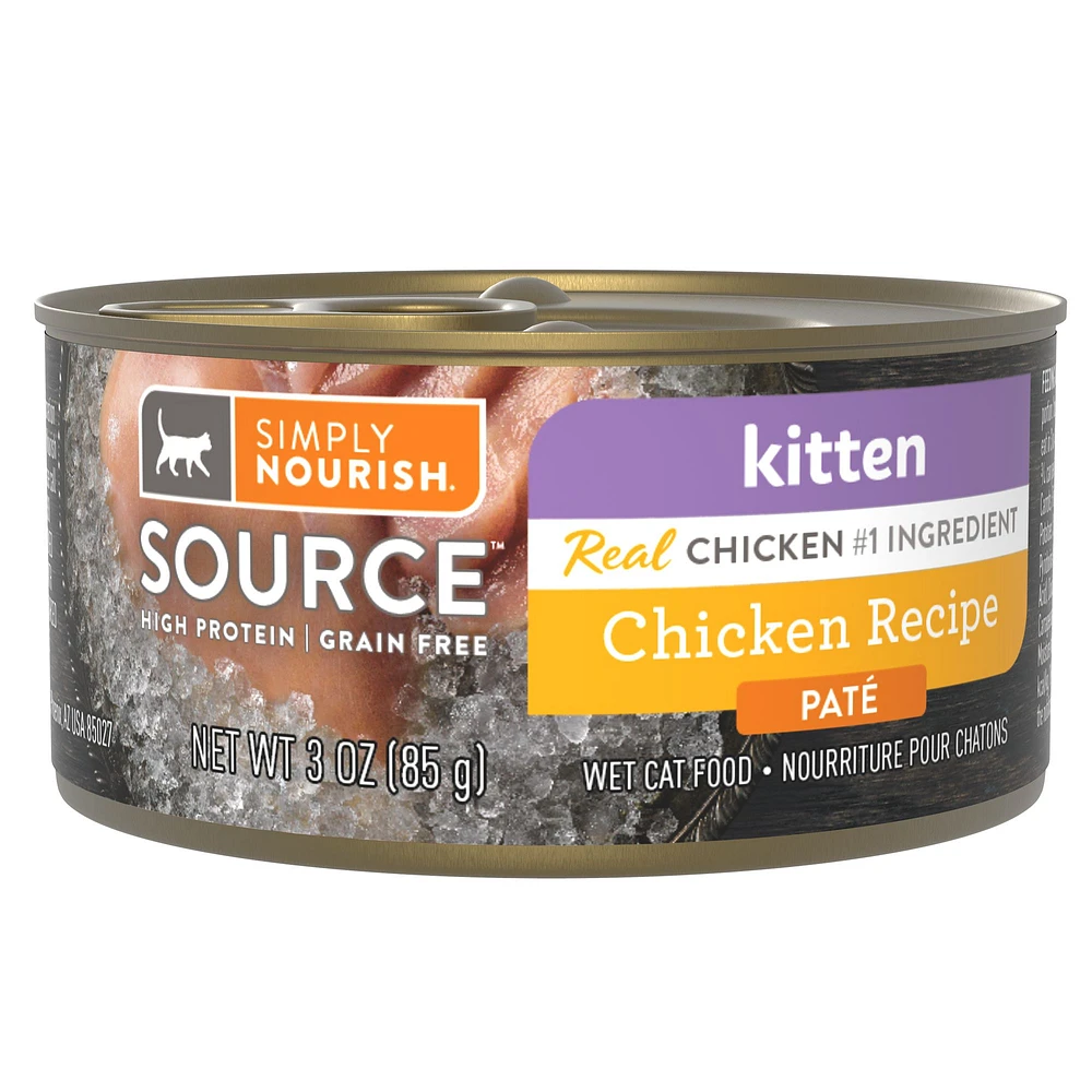 Simply Nourish Source Kitten Cat Wet Food 3 Oz High Protein